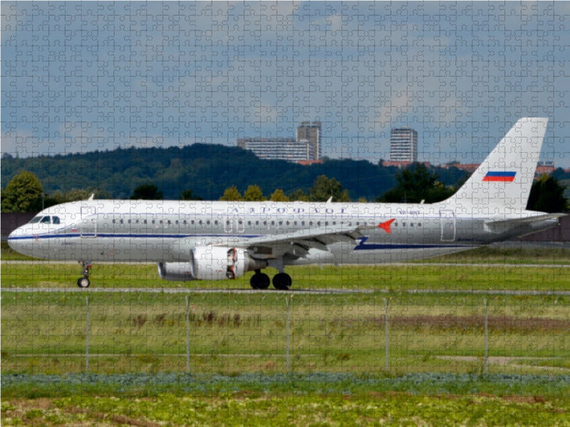 Aeroflot - Airbus A320 1000 Teile Puzzle quer - CALVENDO Foto-Puzzle'