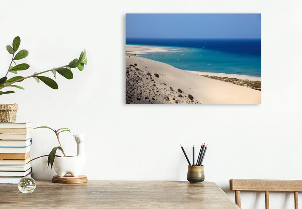 Premium Textil-Leinwand Premium Textil-Leinwand 120 cm x 80 cm quer Ein Motiv aus dem Kalender Fuerteventura - Insel im Licht