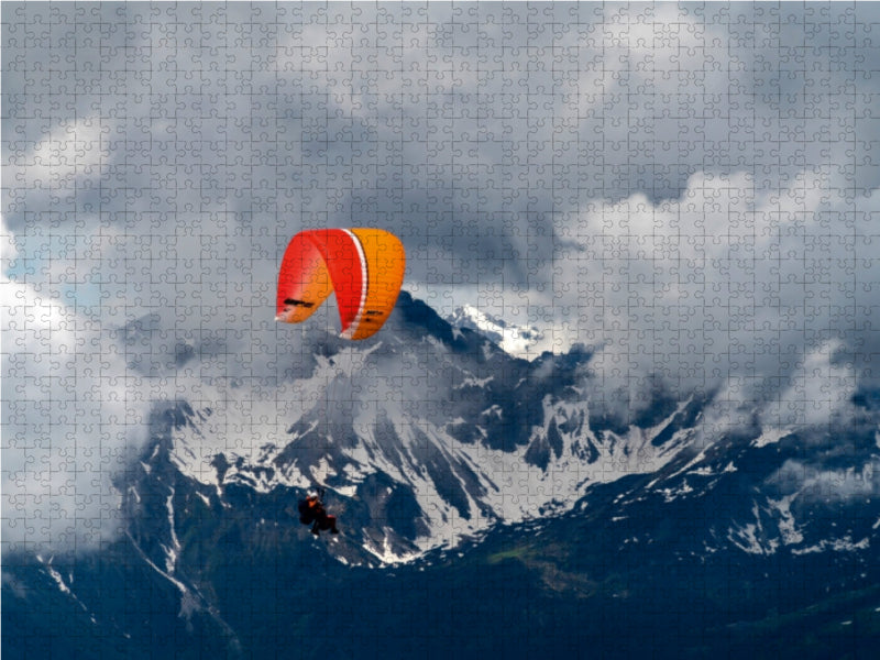 Paragliding im Allgäu 1000 Teile Puzzle quer - CALVENDO Foto-Puzzle'