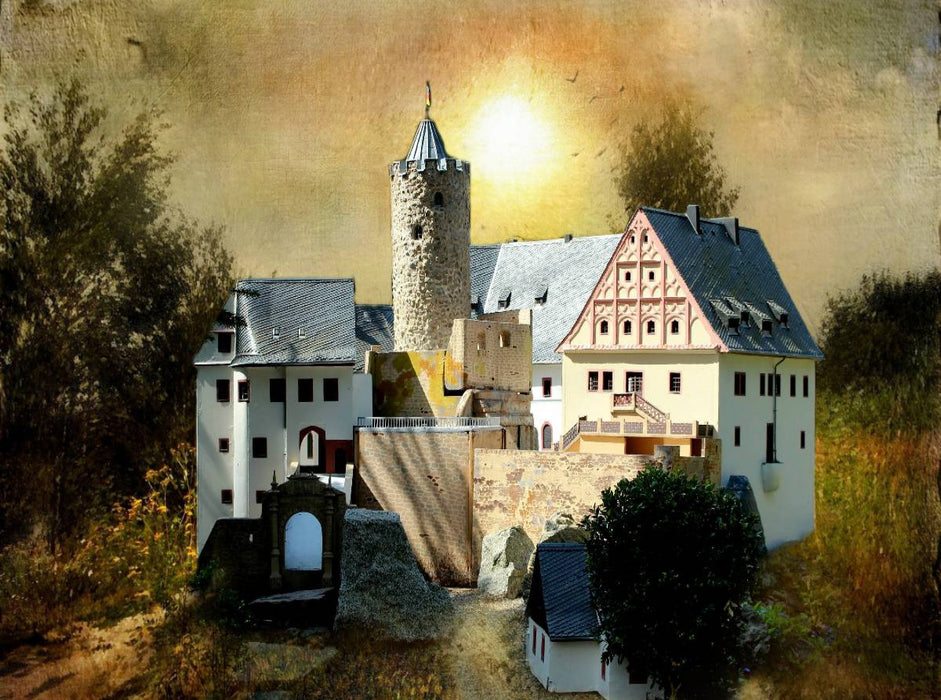 Burg Scharfenstein - CALVENDO Foto-Puzzle'
