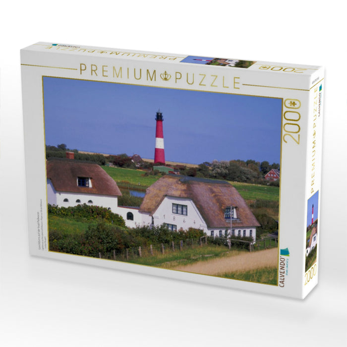Leuchtturm auf der Insel Pellworm - CALVENDO Foto-Puzzle'