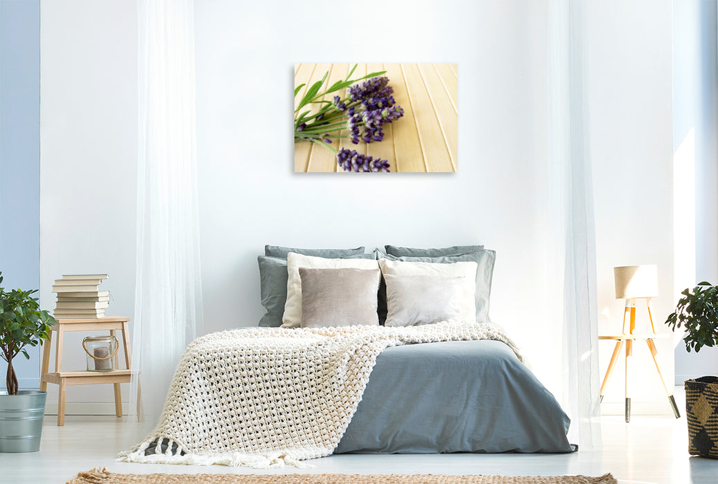 Premium Textil-Leinwand Premium Textil-Leinwand 90 cm x 60 cm quer Lavendel