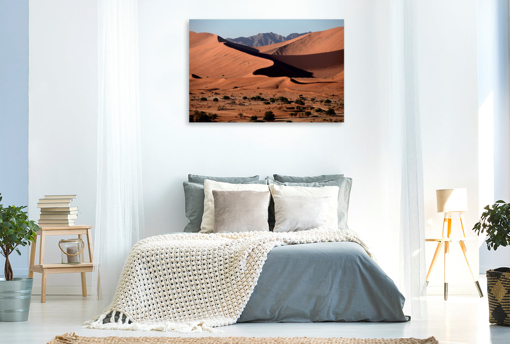 Premium Textil-Leinwand Premium Textil-Leinwand 120 cm x 80 cm quer Dünenlandschaft im Namib-Naukluft-Nationalpark