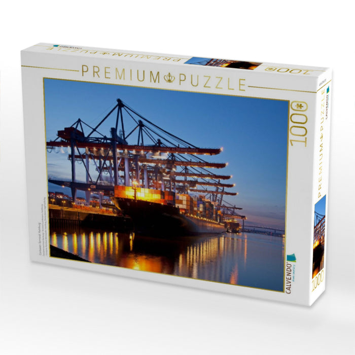 Container-Terminal, Hamburg - CALVENDO Foto-Puzzle'