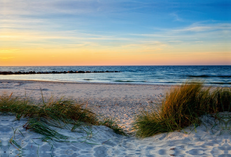 Premium Textil-Leinwand Strandgenuss