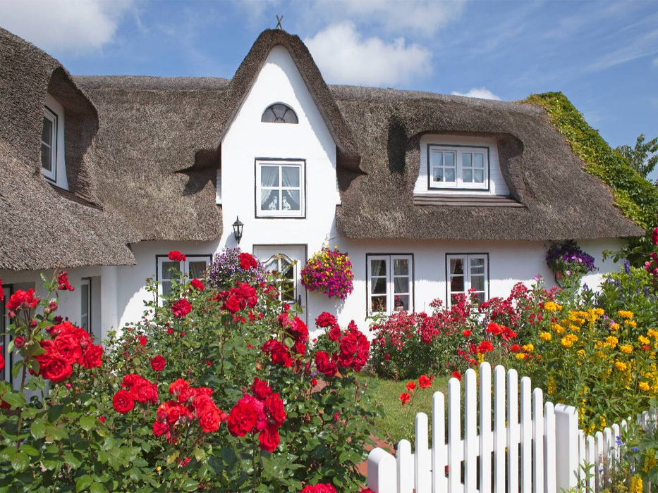 Reetdachhaus, Insel Amrum - CALVENDO Foto-Puzzle'