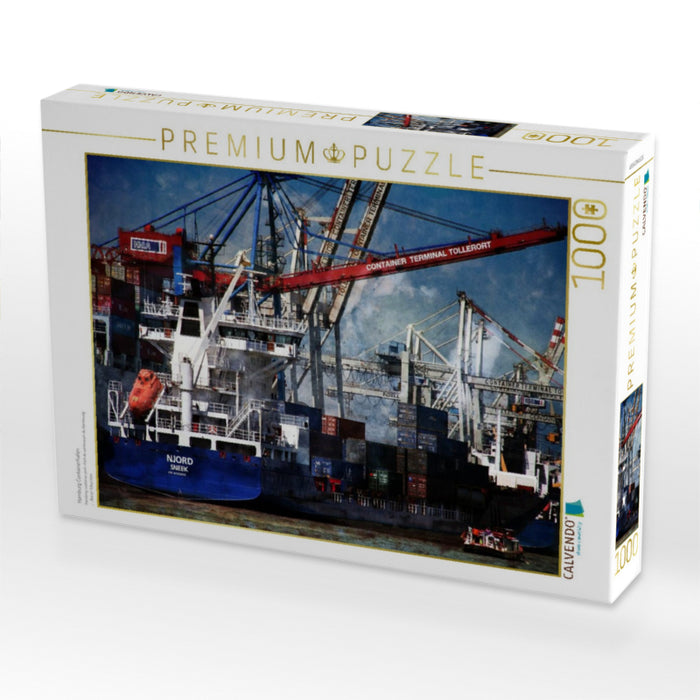 Hamburg Containerhafen - CALVENDO Foto-Puzzle'