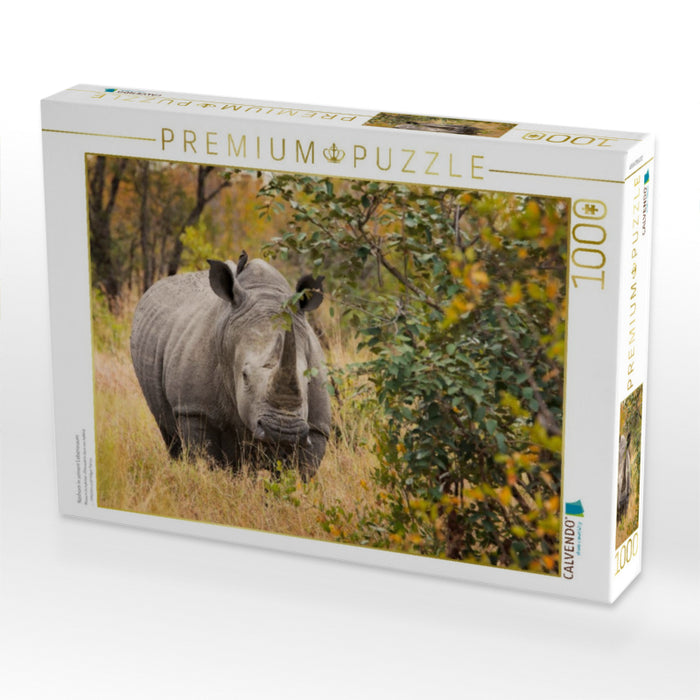Nashorn in seinem Lebensraum - CALVENDO Foto-Puzzle'