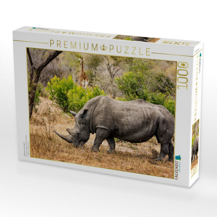 Nashorn und Giraffe - CALVENDO Foto-Puzzle'