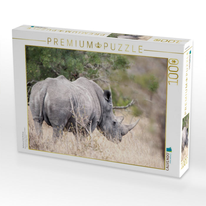 Nashorn auf den Rückzug - CALVENDO Foto-Puzzle'