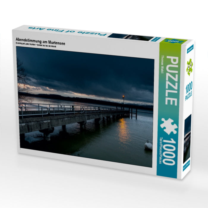 Abendstimmung am Murtensee 1000 Teile Puzzle quer - CALVENDO Foto-Puzzle'