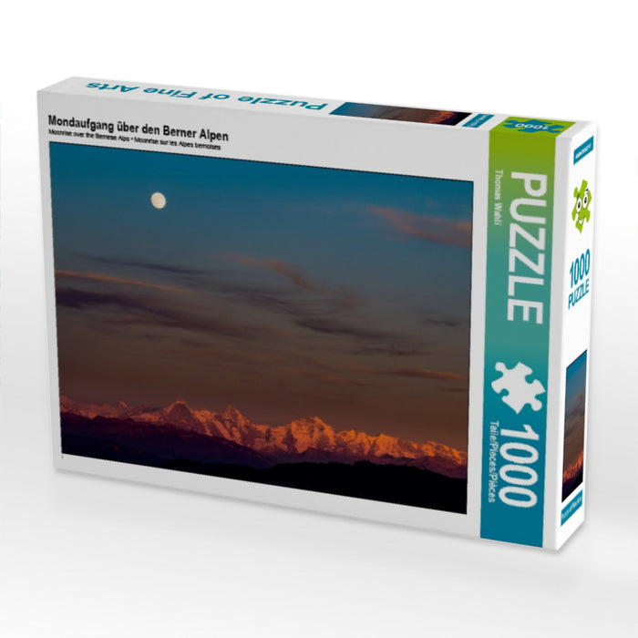 Mondaufgang über den Berner Alpen 1000 Teile Puzzle quer - CALVENDO Foto-Puzzle'