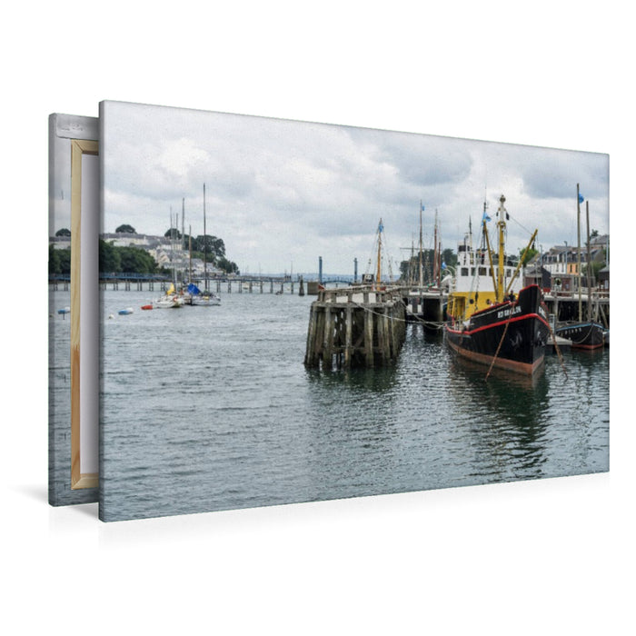 Premium Textil-Leinwand Hafen von Douarnenez