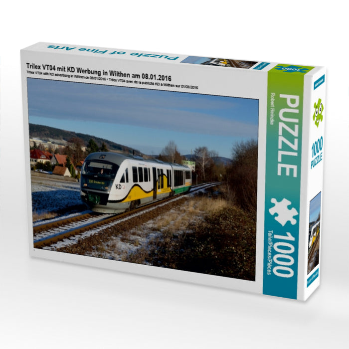 Trilex VT04 mit KD Werbung in Wilthen am 08.01.2016 1000 Teile Puzzle quer - CALVENDO Foto-Puzzle'