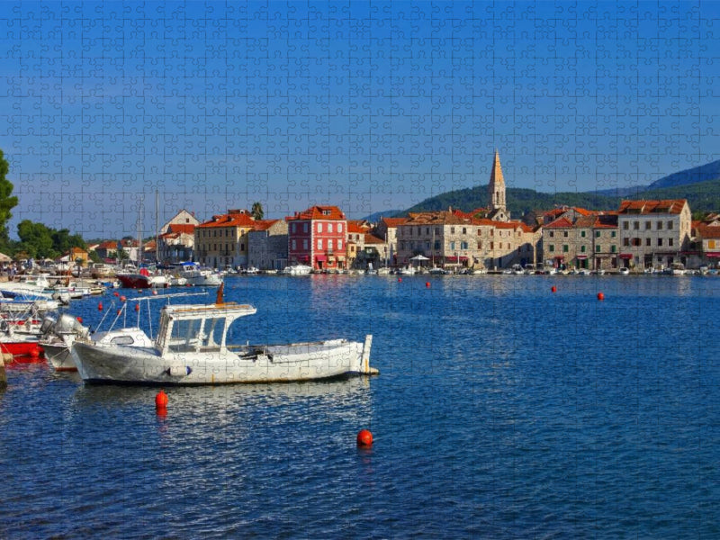 Hafen in Stari Grad - CALVENDO Foto-Puzzle'