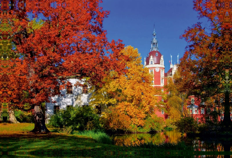 Premium Textil-Leinwand Schloss Muskau