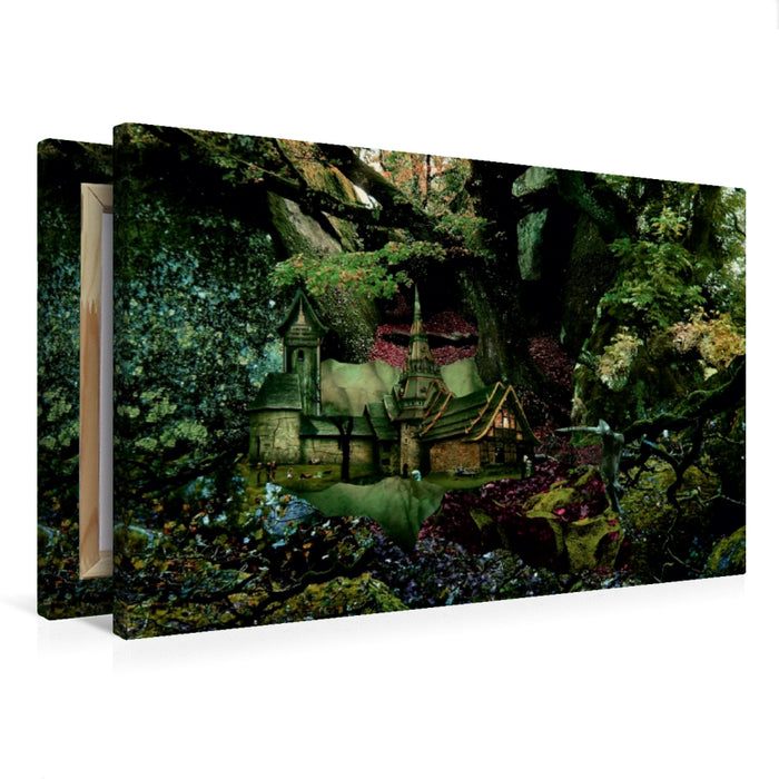 Premium Textil-Leinwand Zauberwald