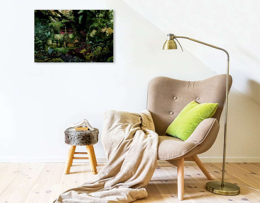 Premium Textil-Leinwand Zauberwald