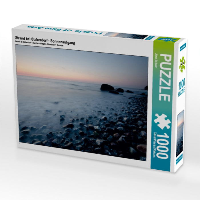 Strand bei Staberdorf - Sonnenaufgang 1000 Teile Puzzle quer - CALVENDO Foto-Puzzle'