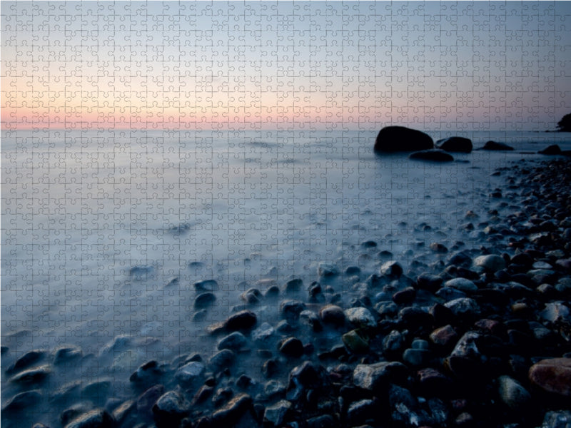 Strand bei Staberdorf - Sonnenaufgang 1000 Teile Puzzle quer - CALVENDO Foto-Puzzle'