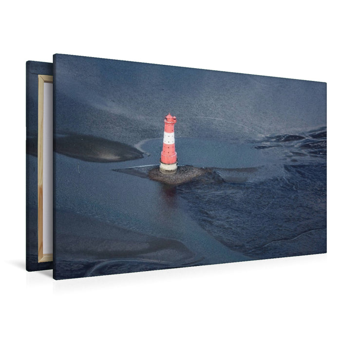 Premium Textil-Leinwand Arngaster Leuchtturm