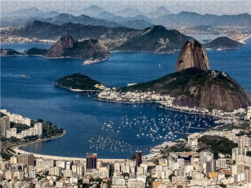 Traumblick vom Corcovado  Rio de Janeiro 1000 Teile Puzzle quer - CALVENDO Foto-Puzzle'