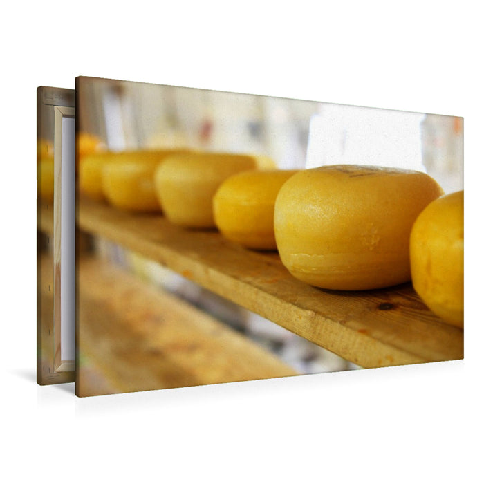 Premium Textil-Leinwand Käse