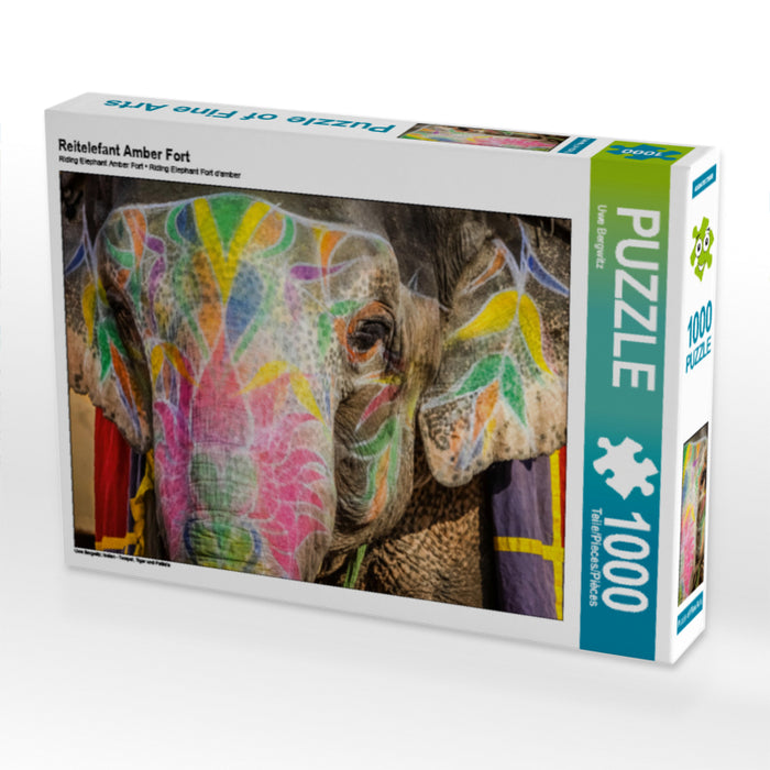 Riding elephant Amber Fort - CALVENDO photo puzzle 