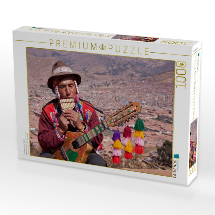 Straßenmusiker, Cuzco - CALVENDO Foto-Puzzle'