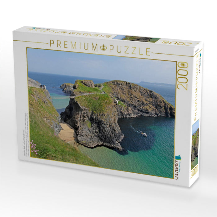 Carrick-a-Rede Insel und Hängebrücke - CALVENDO Foto-Puzzle'