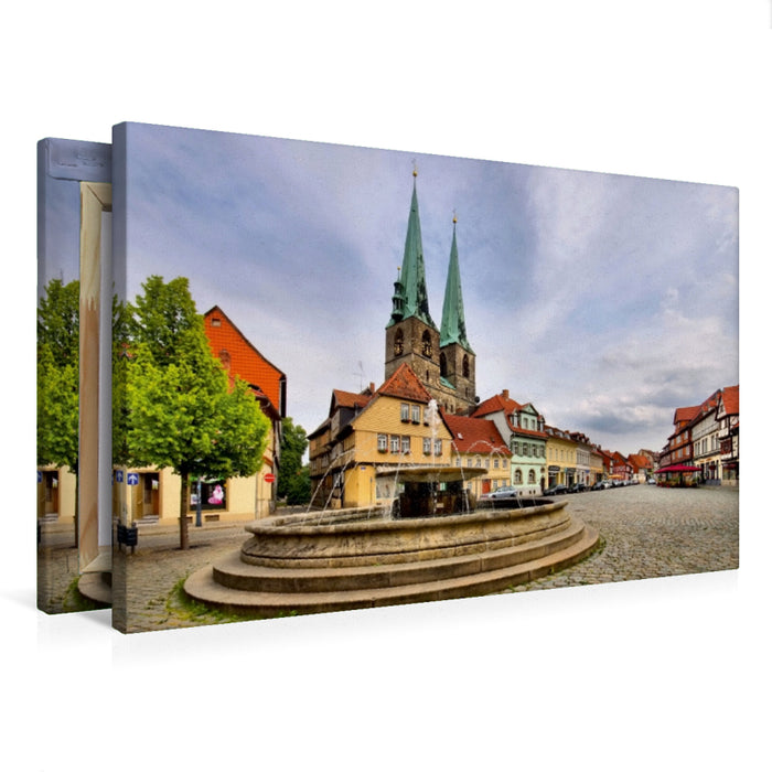 Premium Textil-Leinwand Mathildenbrunnen