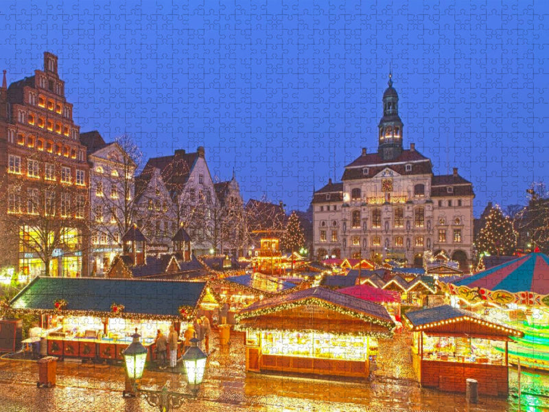 Weihnachtsmarkt, Lüneburg - CALVENDO Foto-Puzzle'