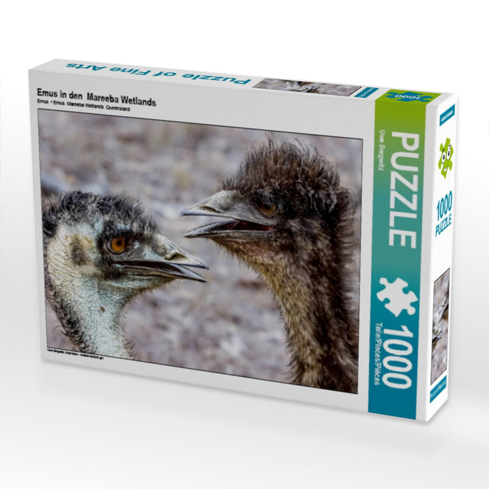 Emus in den  Mareeba Wetlands 1000 Teile Puzzle quer - CALVENDO Foto-Puzzle'