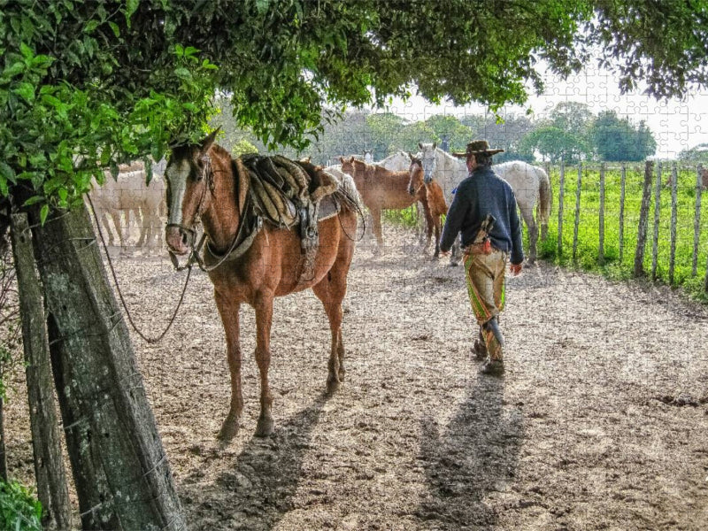 Gaucho - Estancia San Juan Poriahú - CALVENDO Foto-Puzzle'