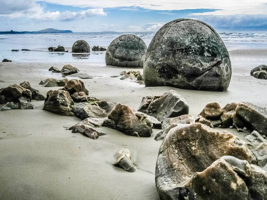 Moeraki Boulders am Koekohe Beach - CALVENDO Foto-Puzzle'