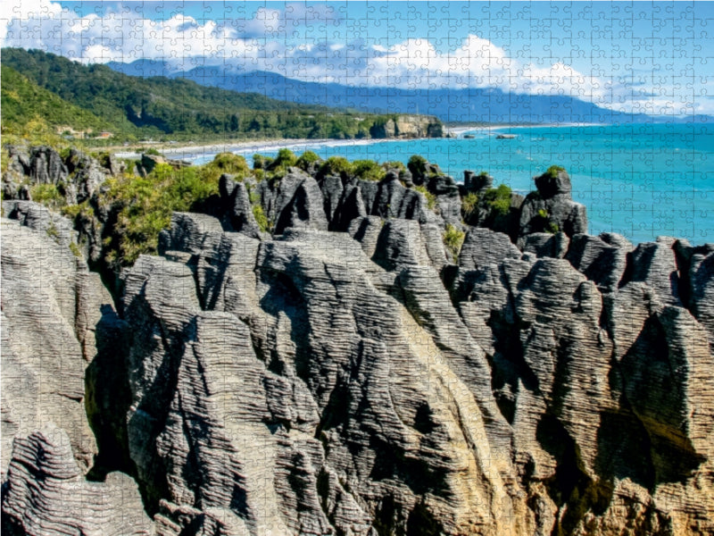 Pancake Rocks im Paparoa NP 1000 Teile Puzzle quer - CALVENDO Foto-Puzzle'