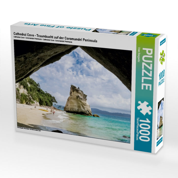 Cathedral Cove - Traumbucht auf der Coromandel Peninsula 1000 Teile Puzzle quer - CALVENDO Foto-Puzzle'