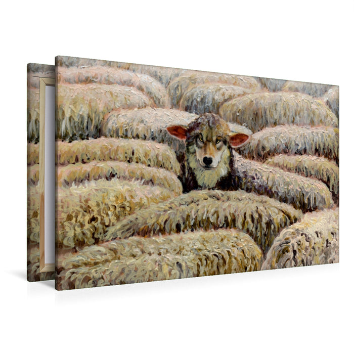 Premium Textil-Leinwand Der Wolf im Schafspelz