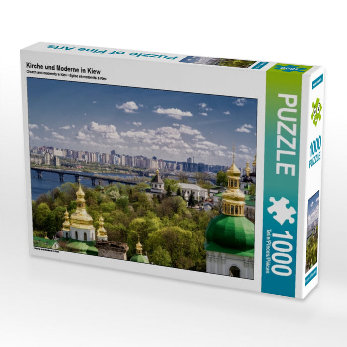 Kirche und Moderne in Kiew 1000 Teile Puzzle quer - CALVENDO Foto-Puzzle'