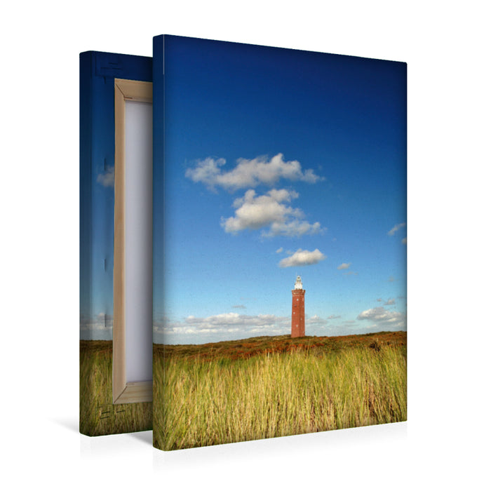 Premium Textil-Leinwand Leuchtturm von Ouddorp in Holland auf der Insel Goeree-Overflakké