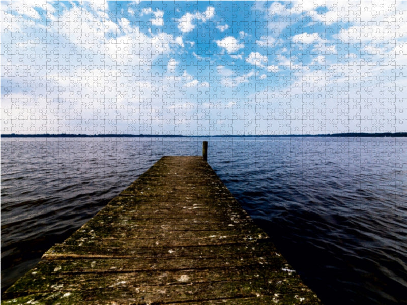Jetée en bois dans le Zwischenahner Meer - Puzzle photo CALVENDO 