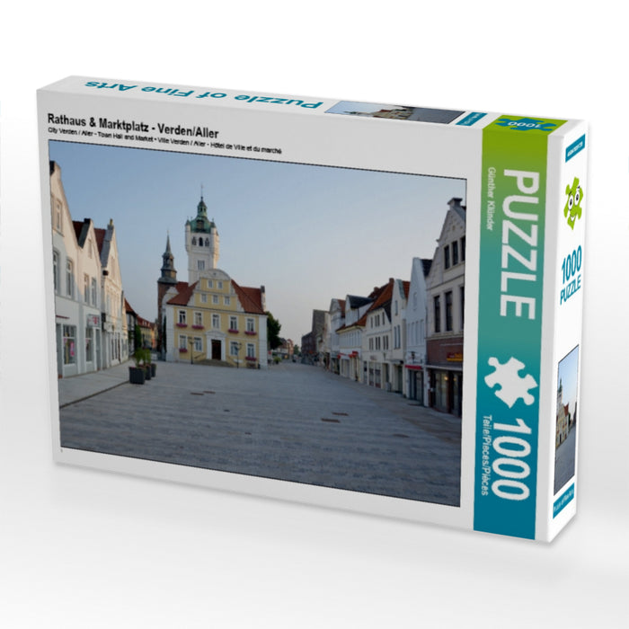 Rathaus & Marktplatz - Verden/Aller 2000 Teile Puzzle quer - CALVENDO Foto-Puzzle'