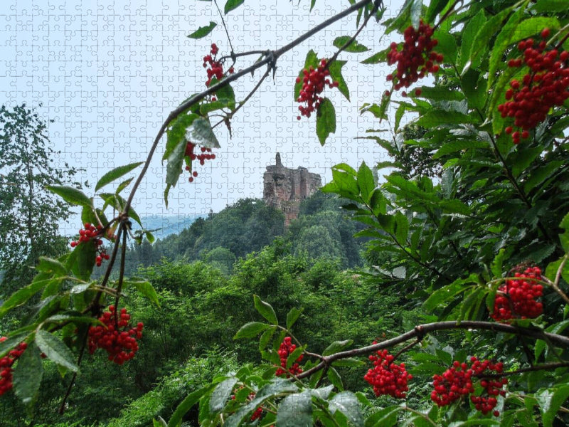 Die Ruine des Schlosses Fleckenstein. - CALVENDO Foto-Puzzle'