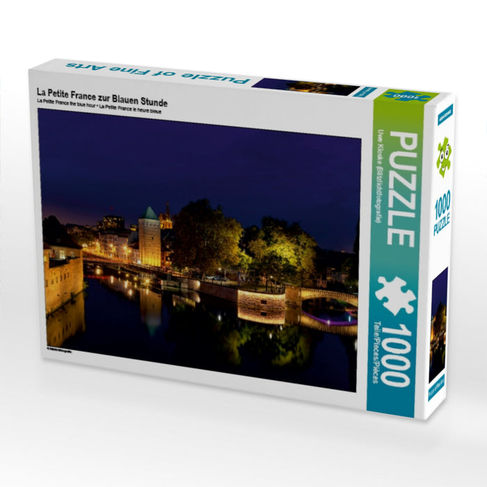 La Petite France zur Blauen Stunde 1000 Teile Puzzle quer - CALVENDO Foto-Puzzle'