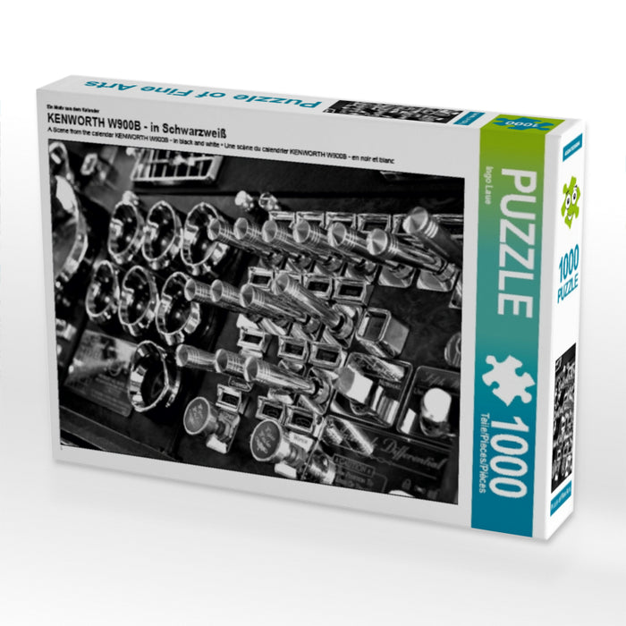 Ein Motiv aus dem Kalender KENWORTH W900B - in Schwarzweiß 1000 Teile Puzzle quer - CALVENDO Foto-Puzzle'