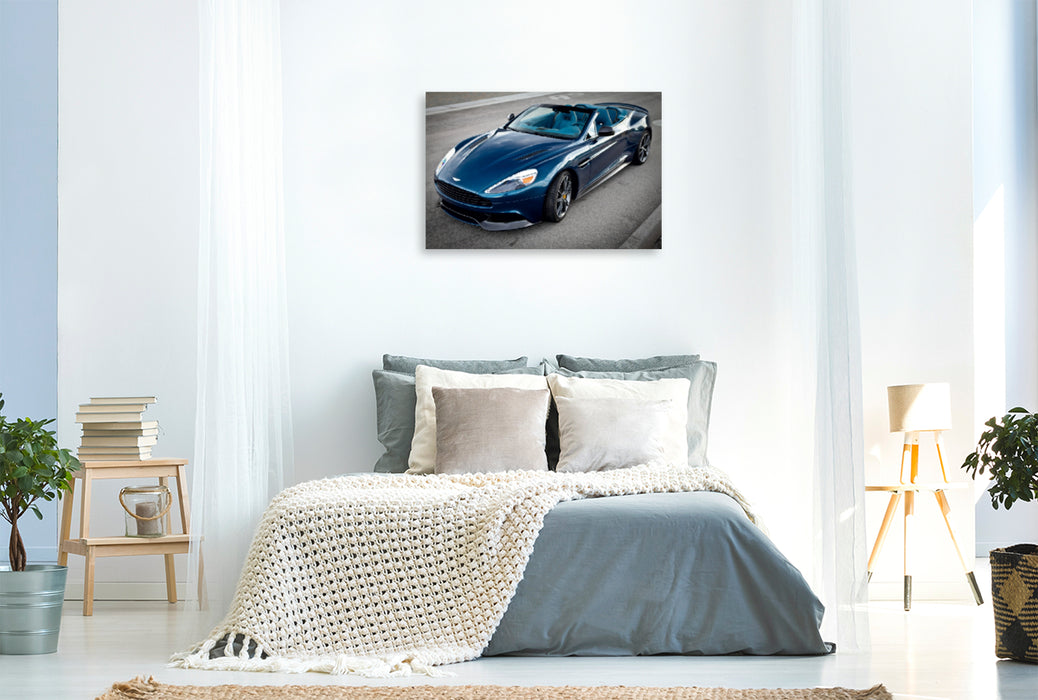 Premium Textil-Leinwand Premium Textil-Leinwand 120 cm x 80 cm quer Aston Martin Vanquish Volante