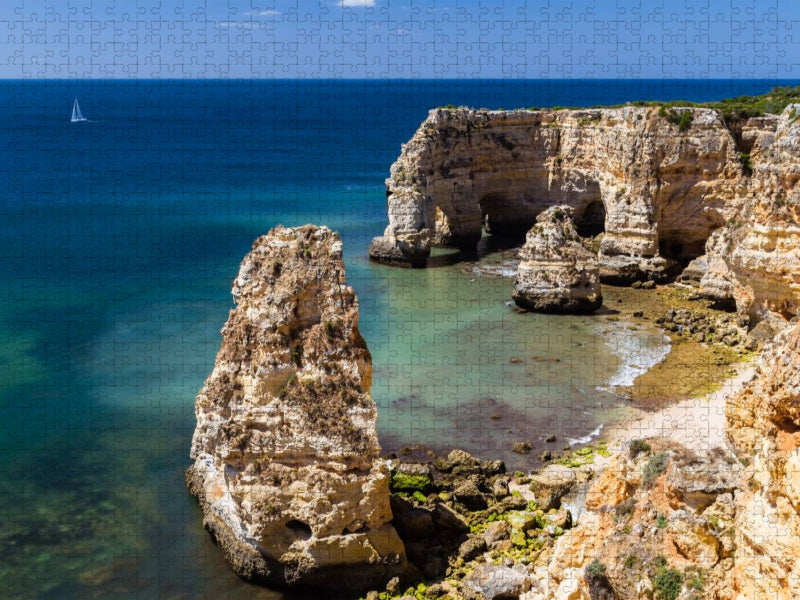 Praia de Marinha - CALVENDO Foto-Puzzle'