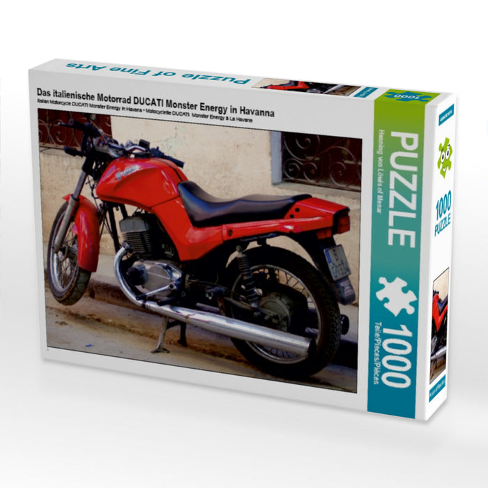 Das italienische Motorrad DUCATI Monster Energy in Havanna 1000 Teile Puzzle quer - CALVENDO Foto-Puzzle'