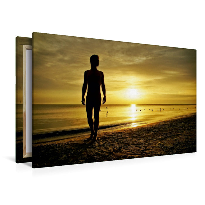 Premium Textil-Leinwand Premium Textil-Leinwand 120 cm x 80 cm quer Walk-in