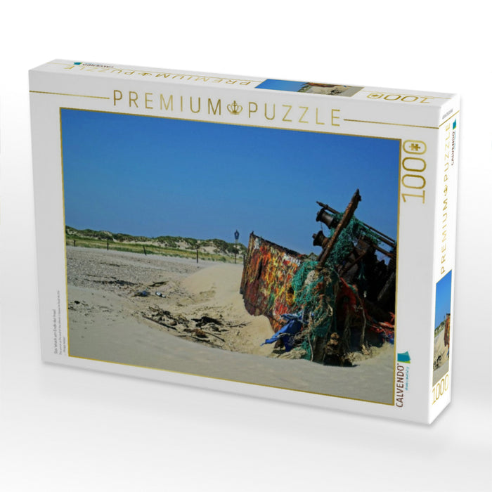 Das Wrack am Ende der Insel - CALVENDO Foto-Puzzle'